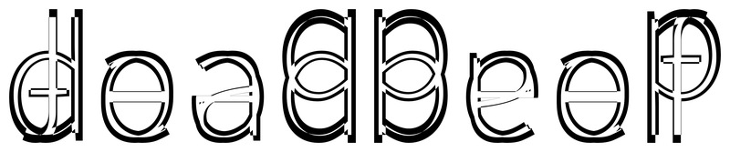 Ambigram for deadbeef in Sourcesanspro-light